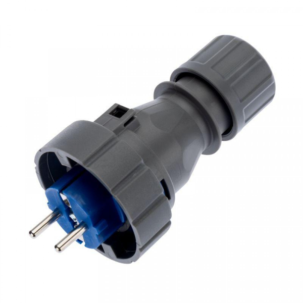 Вилка прямая влагозащищенная 2P+РE 16А IP68 Rexant 111-013 ТехноИмпульс