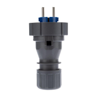 Вилка прямая влагозащищенная 2P+РE 16А IP68 Rexant 111-013 ТехноИмпульс