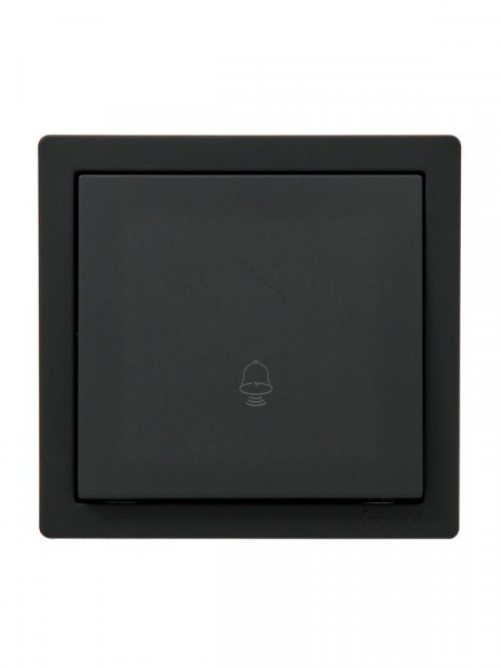 Кнопка звонка ОП LETO черн. бархат LEZARD 752-4200-103 ТехноИмпульс