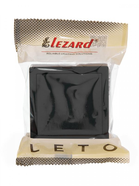 Кнопка звонка ОП LETO черн. бархат LEZARD 752-4200-103 ТехноИмпульс