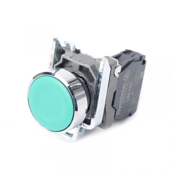 Кнопка модульная SB4 в сборе 22мм с возвратом металл 1НО зел. SE SB4BA31 ТехноИмпульс