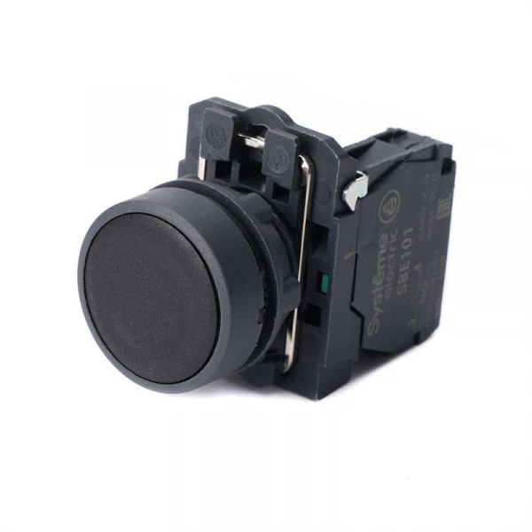 Кнопка модульная SB5 в сборе 22мм с возвратом пластик 1НО черн. SE SB5AA21 ТехноИмпульс