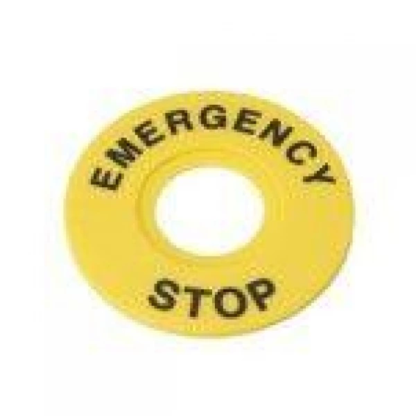 Маркировка для кнопки аварийного останова "Emergency Stop" D60 SE SBY9360 ТехноИмпульс