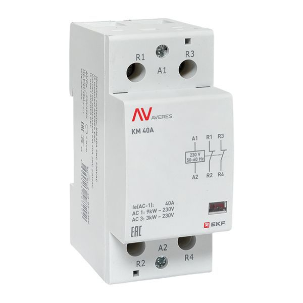 Контактор модульный КМ 40А 2NC 230В AC (2 мод.) AVERES EKF km-av-2-40-02-230V ТехноИмпульс