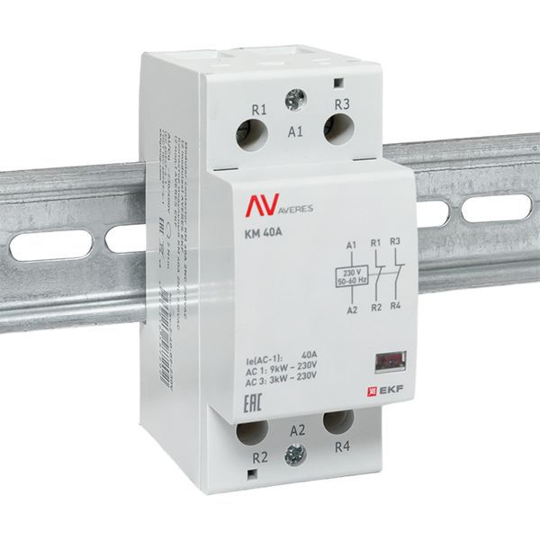 Контактор модульный КМ 40А 2NC 230В AC (2 мод.) AVERES EKF km-av-2-40-02-230V ТехноИмпульс