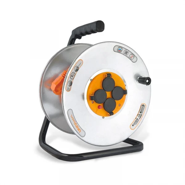 Удлинитель на катушке 4х50м с заземл. 16А IP44 У16-041 ПВС 3х1.5 термозащита с защ. крышкой UNIVersal 9633072 ТехноИмпульс