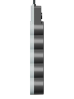 Удлинитель 3х3м с заземл. 10А IP20 USB 2500Вт 220В ПВС 3х1 с выкл. черн. КОСМОС YKsm3m4g-Z-VU10А-B ТехноИмпульс