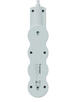Удлинитель 3х5м с заземл. 10А IP20 USB 2800Вт 220В ПВС 3х1 с выкл. бел. КОСМОС YKsm5m3g-Z-VU10А-W ТехноИмпульс