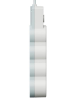 Удлинитель 3х1.5м с заземл. 10А IP20 USB 2800Вт 220В ПВС 3х1 с выкл. бел. КОСМОС YKsm1.5m3g-Z-VU10А-W ТехноИмпульс