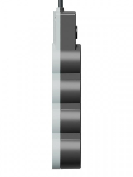 Удлинитель 3х5м с заземл. 10А IP20 USB 2800Вт 220В ПВС 3х1 с выкл. черн. КОСМОС YKsm5m3g-Z-VU10А-B ТехноИмпульс