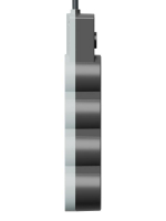 Удлинитель 3х5м с заземл. 10А IP20 USB 2800Вт 220В ПВС 3х1 с выкл. черн. КОСМОС YKsm5m3g-Z-VU10А-B ТехноИмпульс