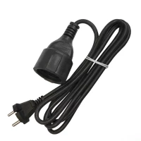 Удлинитель-шнур 1х2м без заземл. 10А IP20 ПВС 2х1 черн. DOMTOK 2338 ТехноИмпульс