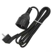 Удлинитель-шнур 1х2м с заземл. 16А IP20 ПВС 3х1 черн. DOMTOK 2341 ТехноИмпульс