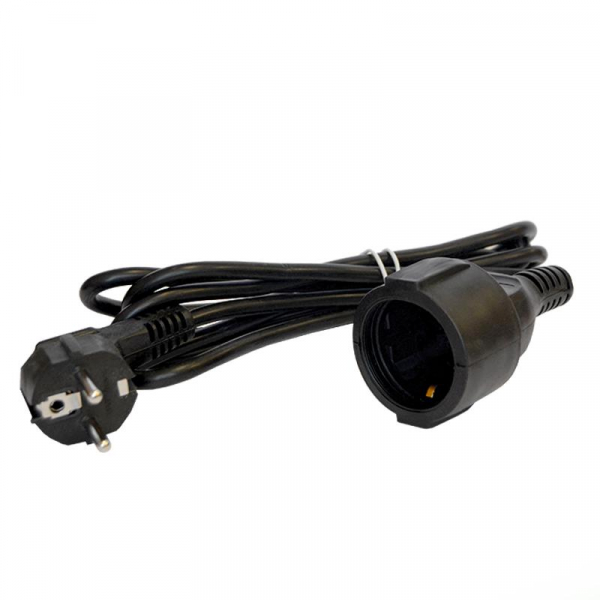 Удлинитель-шнур 1х2м с заземл. 16А IP20 ПВС 3х1 черн. DOMTOK 2341 ТехноИмпульс