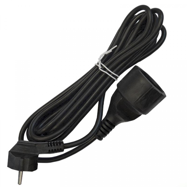 Удлинитель-шнур 1х3м с заземл. 16А IP20 ПВС 3х1 черн. DOMTOK 2342 ТехноИмпульс