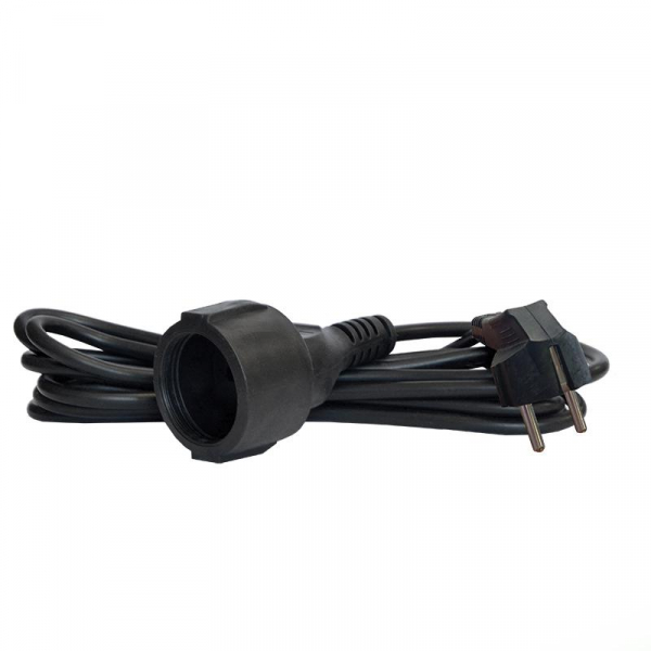 Удлинитель-шнур 1х3м с заземл. 16А IP20 ПВС 3х1 черн. DOMTOK 2342 ТехноИмпульс