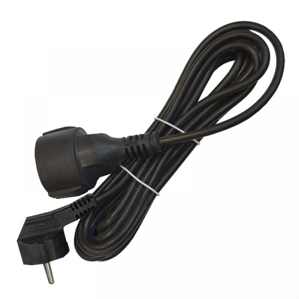 Удлинитель-шнур 1х5м с заземл. 16А IP20 ПВС 3х1 черн. DOMTOK 2359 ТехноИмпульс