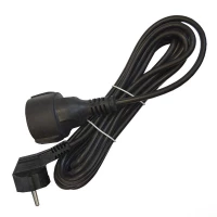 Удлинитель-шнур 1х5м с заземл. 16А IP20 ПВС 3х1 черн. DOMTOK 2359 ТехноИмпульс