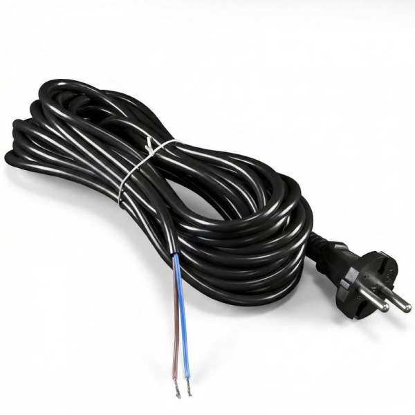 Шнур сетевой с вилкой 5м без заземл. 10А ПВС 2х1 черн. DOMTOK 2776 ТехноИмпульс