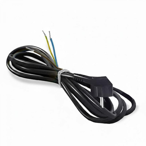 Шнур сетевой с вилкой 2м с заземл. 10А ПВС 3х1 черн. DOMTOK 2780 ТехноИмпульс