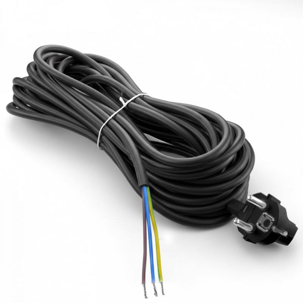 Шнур сетевой с вилкой 5м с заземл. 10А ПВС 3х1 черн. DOMTOK 2782 ТехноИмпульс