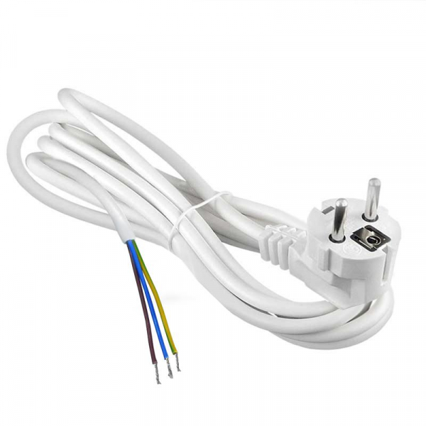 Шнур сетевой с вилкой 3м с заземл. 16А ПВС 3х1.5 бел. DOMTOK 2784 ТехноИмпульс