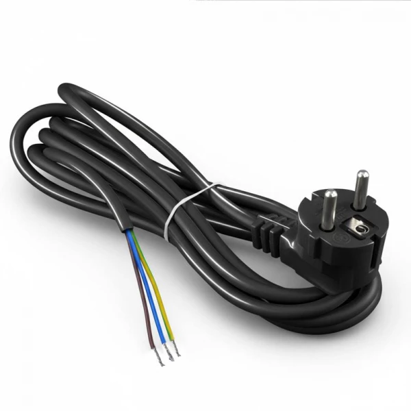 Шнур сетевой с вилкой 3м с заземл. 16А ПВС 3х1.5 черн. DOMTOK 2787 ТехноИмпульс