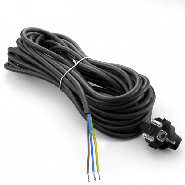 Шнур сетевой с вилкой 5м с заземл. 16А ПВС 3х1.5 черн. DOMTOK 2788 ТехноИмпульс