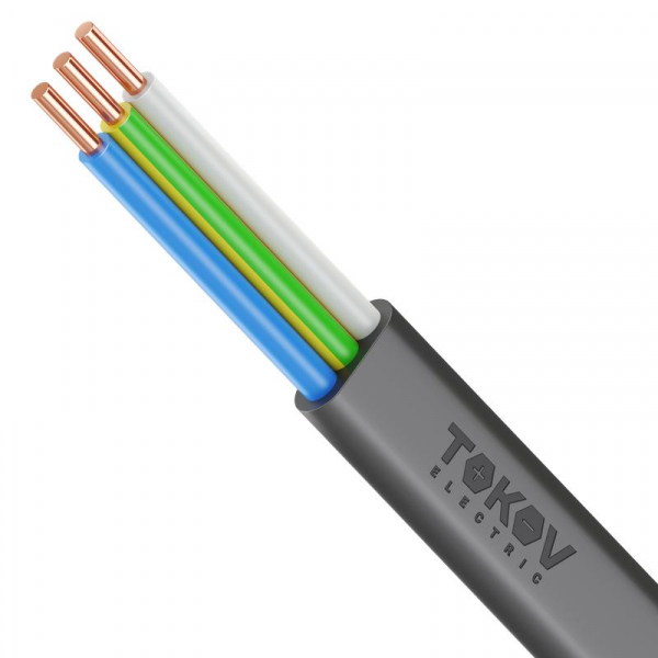 Кабель TOKOV ELECTRIC ВВГ-Пнг(А)-LS 3х6 ОК (N PE) 0.66кВ (уп.100м) УТ000028594 ТехноИмпульс