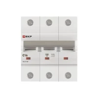 Выключатель автоматический 3п C 16А 15кА ВА 47-125 PROxima EKF mcb47125-3-16C ТехноИмпульс
