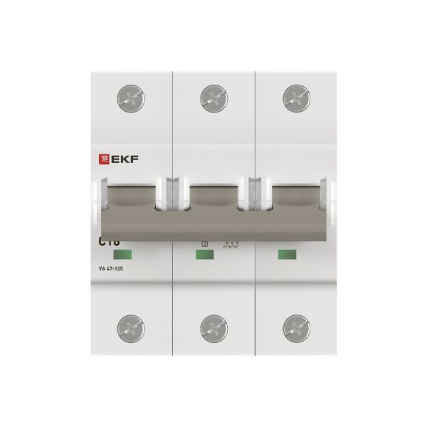 Выключатель автоматический 3п C 16А 15кА ВА 47-125 PROxima EKF mcb47125-3-16C ТехноИмпульс
