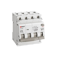 Выключатель автоматический дифференциального тока 4п (3P+N) C 16А 30мА тип AC 6кА АВДТ-63N электронный PROxima EKF D63N46E16C30 ТехноИмпульс