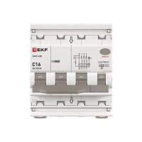 Выключатель автоматический дифференциального тока 4п (3P+N) C 16А 30мА тип AC 6кА АВДТ-63N электронный PROxima EKF D63N46E16C30 ТехноИмпульс