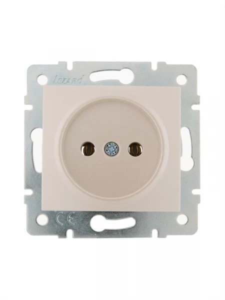 Розетка 1-м СП Karina 16А IP20 без заземл. термопласт механизм жемчуж./бел. перламутр. LEZARD 707-3088-121B ТехноИмпульс