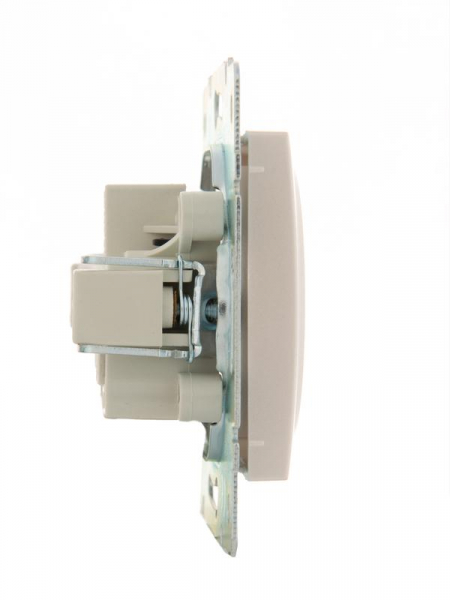 Розетка 1-м СП Karina 16А IP20 без заземл. термопласт механизм жемчуж./бел. перламутр. LEZARD 707-3088-121B ТехноИмпульс