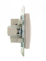 Розетка 1-м СП Karina 16А IP20 без заземл. термопласт механизм жемчуж./бел. перламутр. LEZARD 707-3088-121B ТехноИмпульс