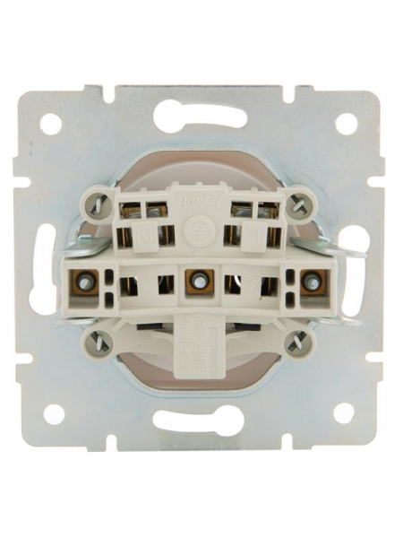 Розетка 1-м СП Karina 16А IP20 без заземл. термопласт механизм жемчуж./бел. перламутр. LEZARD 707-3088-121B ТехноИмпульс