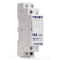 Контактор модульный 18мм 16А 230В АС 1НО 1НЗ PRIZMA TOKOV ELECTRIC TKE-PZ-MC-1-16-230-11 ТехноИмпульс