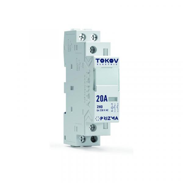 Контактор модульный 18мм 20А 230В АС 2НО PRIZMA TOKOV ELECTRIC TKE-PZ-MC-1-20-230-20 ТехноИмпульс