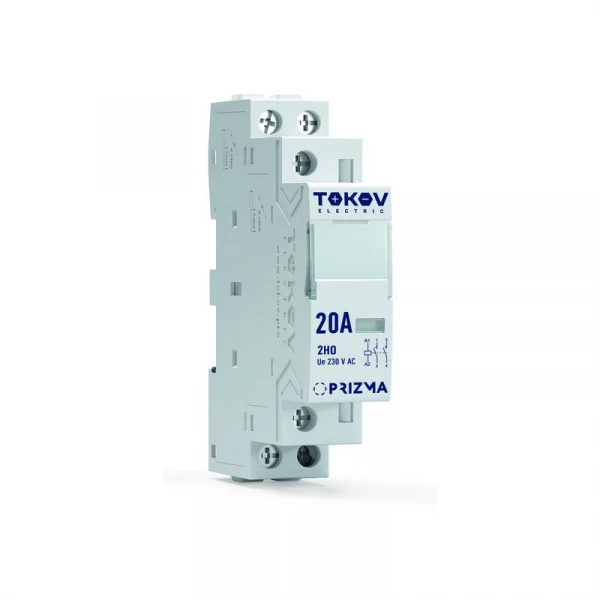 Контактор модульный 18мм 20А 230В АС 2НО PRIZMA TOKOV ELECTRIC TKE-PZ-MC-1-20-230-20 ТехноИмпульс