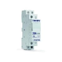 Контактор модульный 18мм 20А 230В АС 2НО PRIZMA TOKOV ELECTRIC TKE-PZ-MC-1-20-230-20 ТехноИмпульс