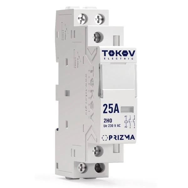 Контактор модульный 18мм 25А 230В АС 2НО PRIZMA TOKOV ELECTRIC TKE-PZ-MC-1-25-230-20 ТехноИмпульс