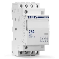 Контактор модульный 36мм 25А 230В АС 4НЗ PRIZMA TOKOV ELECTRIC TKE-PZ-MC-2-25-230-04 ТехноИмпульс