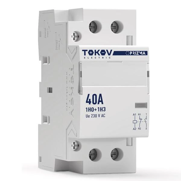 Контактор модульный 36мм 40А 230В АС 1НО 1НЗ PRIZMA TOKOV ELECTRIC TKE-PZ-MC-2-40-230-11 ТехноИмпульс
