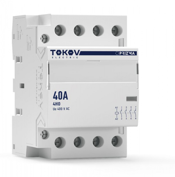 Контактор модульный 54мм 40А 230В АС 4НО PRIZMA TOKOV ELECTRIC TKE-PZ-MC-3-40-230-40 ТехноИмпульс