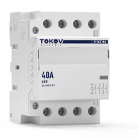 Контактор модульный 54мм 40А 230В АС 4НО PRIZMA TOKOV ELECTRIC TKE-PZ-MC-3-40-230-40 ТехноИмпульс