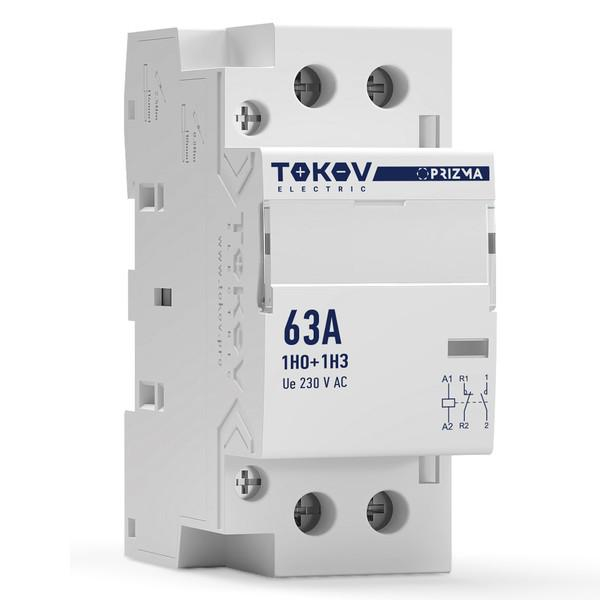 Контактор модульный 36мм 63А 230В АС 1НО 1НЗ PRIZMA TOKOV ELECTRIC TKE-PZ-MC-2-63-230-11 ТехноИмпульс