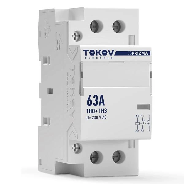 Контактор модульный 36мм 63А 230В АС 1НО 1НЗ PRIZMA TOKOV ELECTRIC TKE-PZ-MC-2-63-230-11 ТехноИмпульс