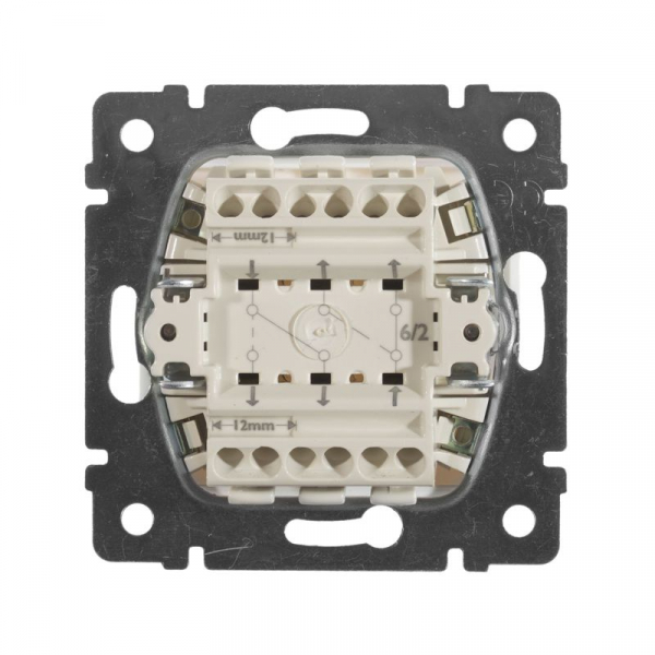 Переключатель проходной 2-кл. СП Valena 10А IP31 250В механизм бел. IEK 774408 ТехноИмпульс
