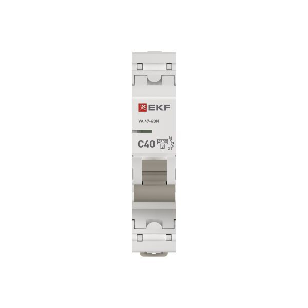 Выключатель автоматический модульный 1п C 40А 4.5кА ВА 47-63N PROxima EKF M634140C ТехноИмпульс